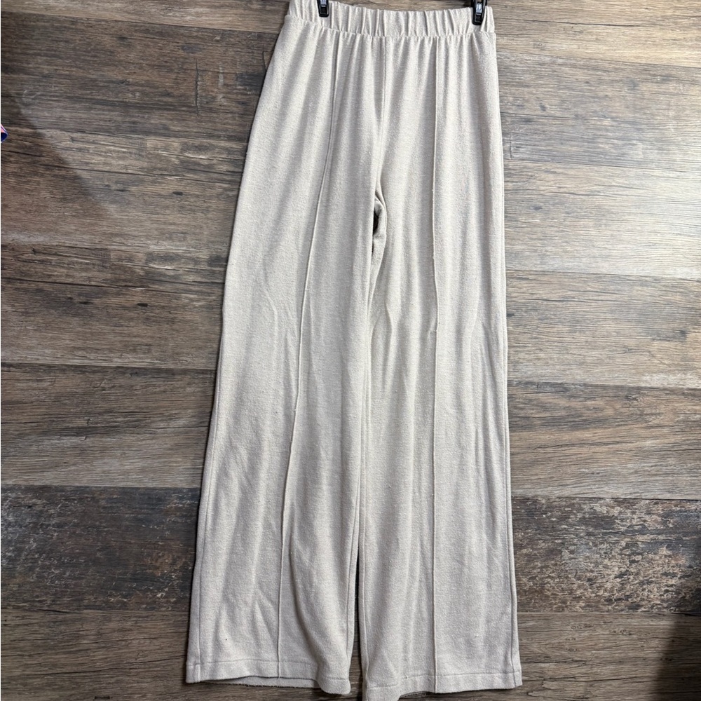 H&M Cream Wide-Leg Pants